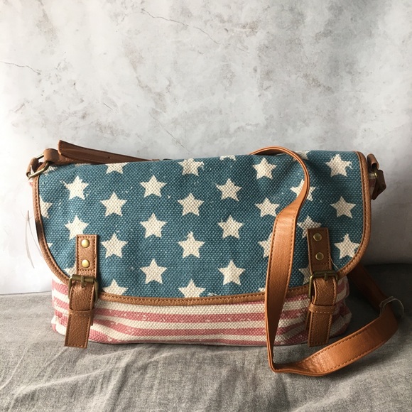 Francesca's Collections Handbags - Vintage American Flag Shoulder Bag